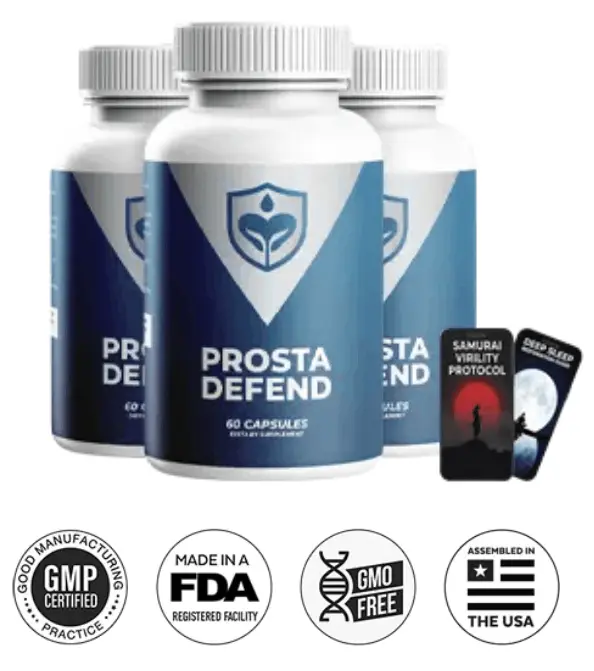 Prosta Defend hero bottles plus credit cards and certifications